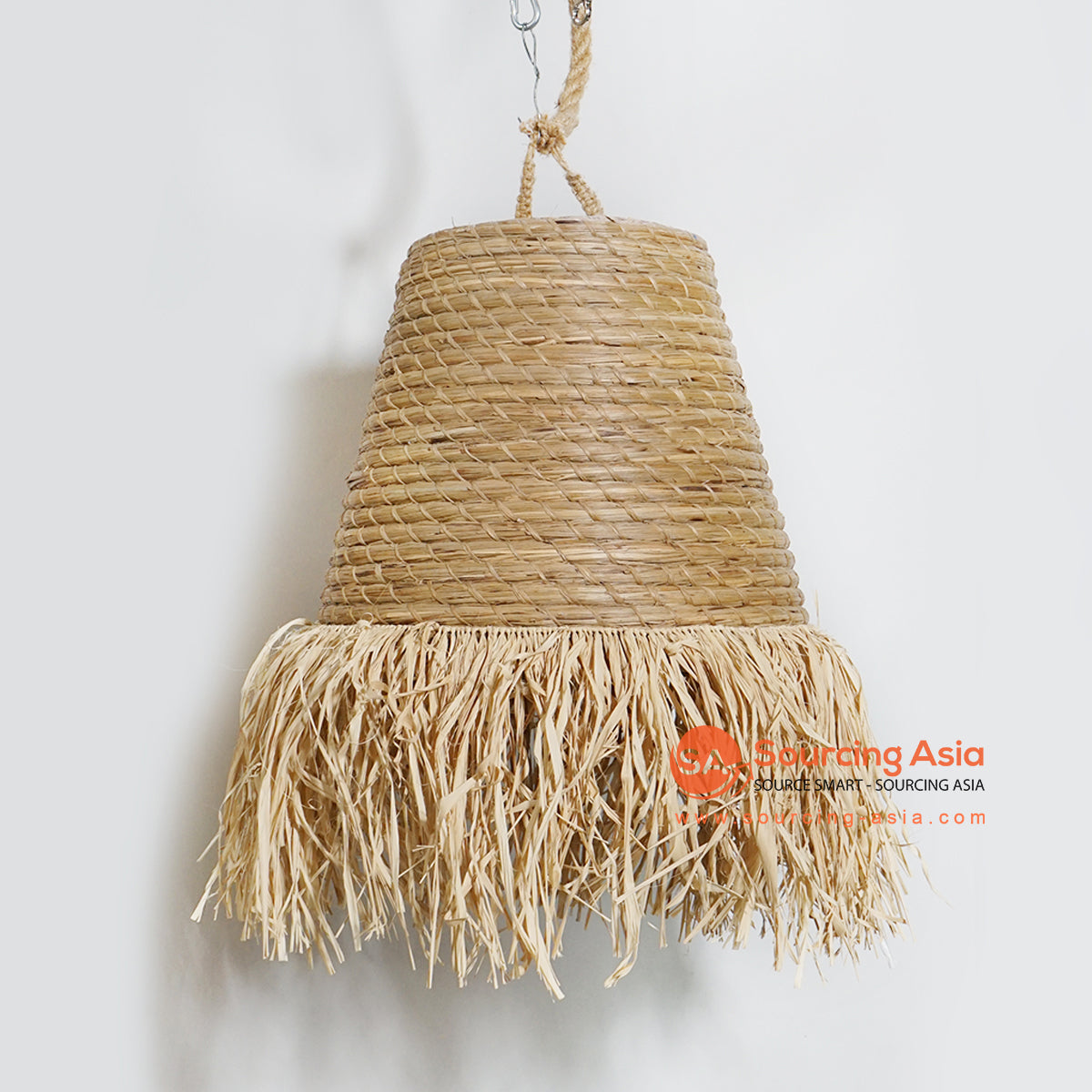 HBSC244 NATURAL MENDONG PENDANT LAMP WITH FRINGE