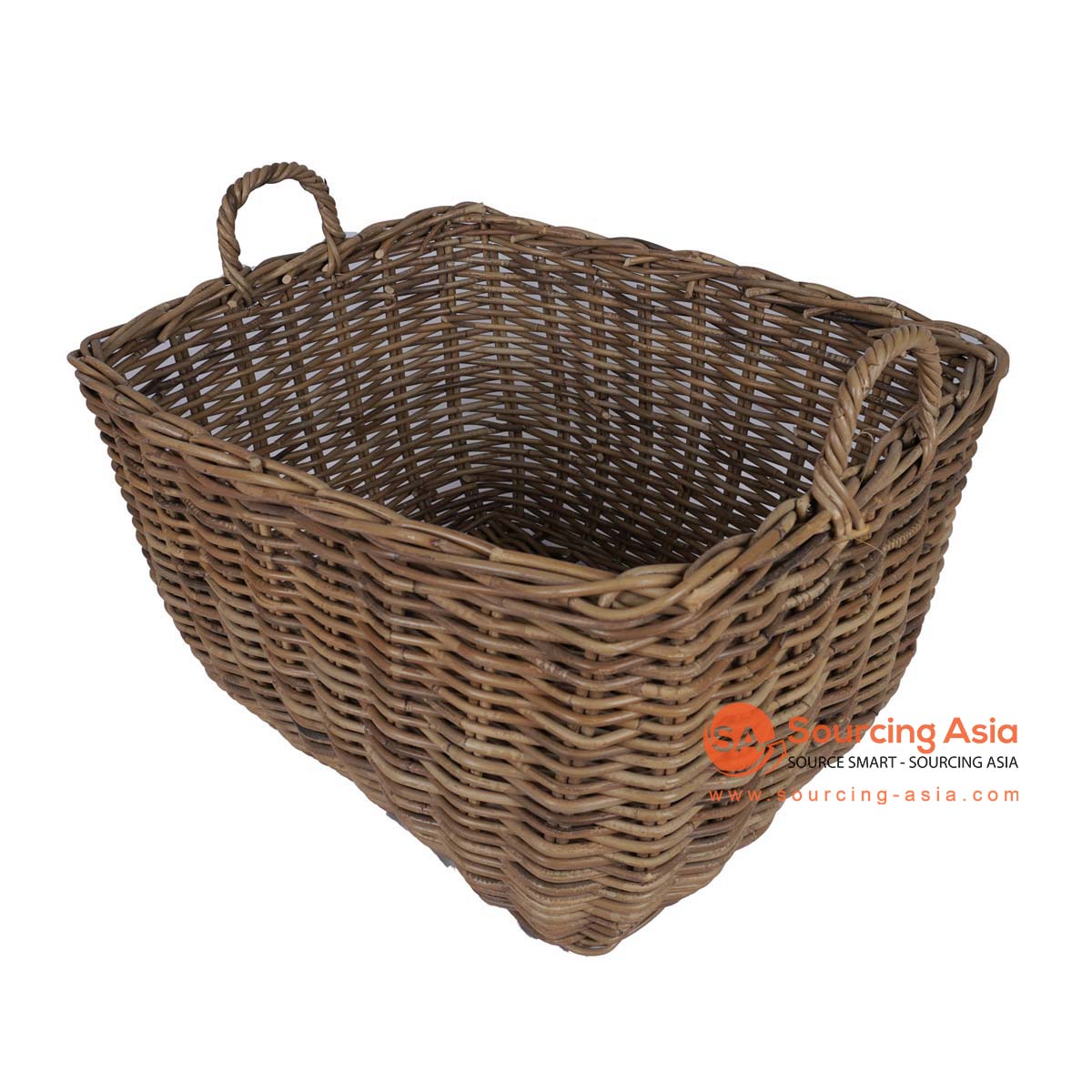 HBSC300 NATURAL RATTAN RECTANGULAR BASKET WITH HANDLE