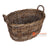 HBSC301 NATURAL RATTAN OVAL BASKET WITH HANDLE