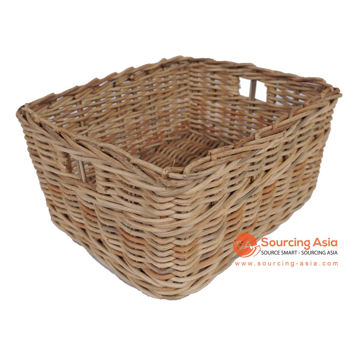 HBSC325 NATURAL RATTAN RECTANGULAR BASKET WITH HANDLE