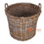 HBSC350 NATURAL RATTAN ROUND BASKET WITH HANDLE