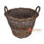 HBSC352 NATURAL RATTAN ROUND BASKET WITH HANDLE