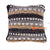 HBSC413 BLACK COTTON WITH PATTERNED BEADS AND SHELL SQUARE CUSHION (PRICE WITHOUT INNER)