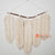 HBSC443 WHITE COTTON FIVE HANGING LEAVES WALL DECORATION