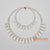 HBSC455 WHITE TWO RINGS SHELL WALL DECORATION