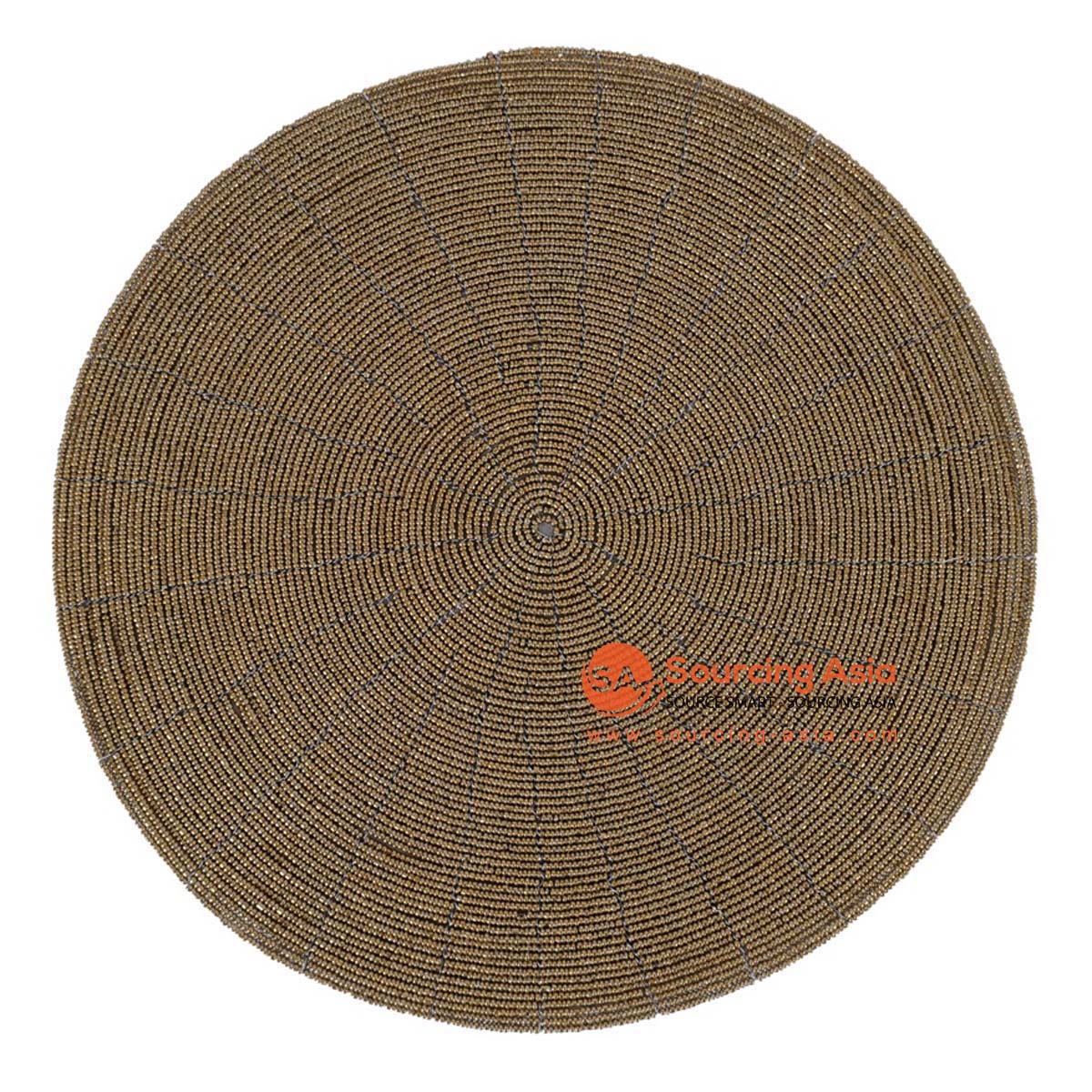 HBSC582-2 NATURAL BEADS ROUND PLACEMAT