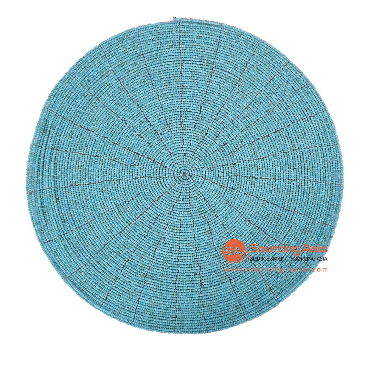 HBSC583-1 BLUE BEADS ROUND PLACEMAT