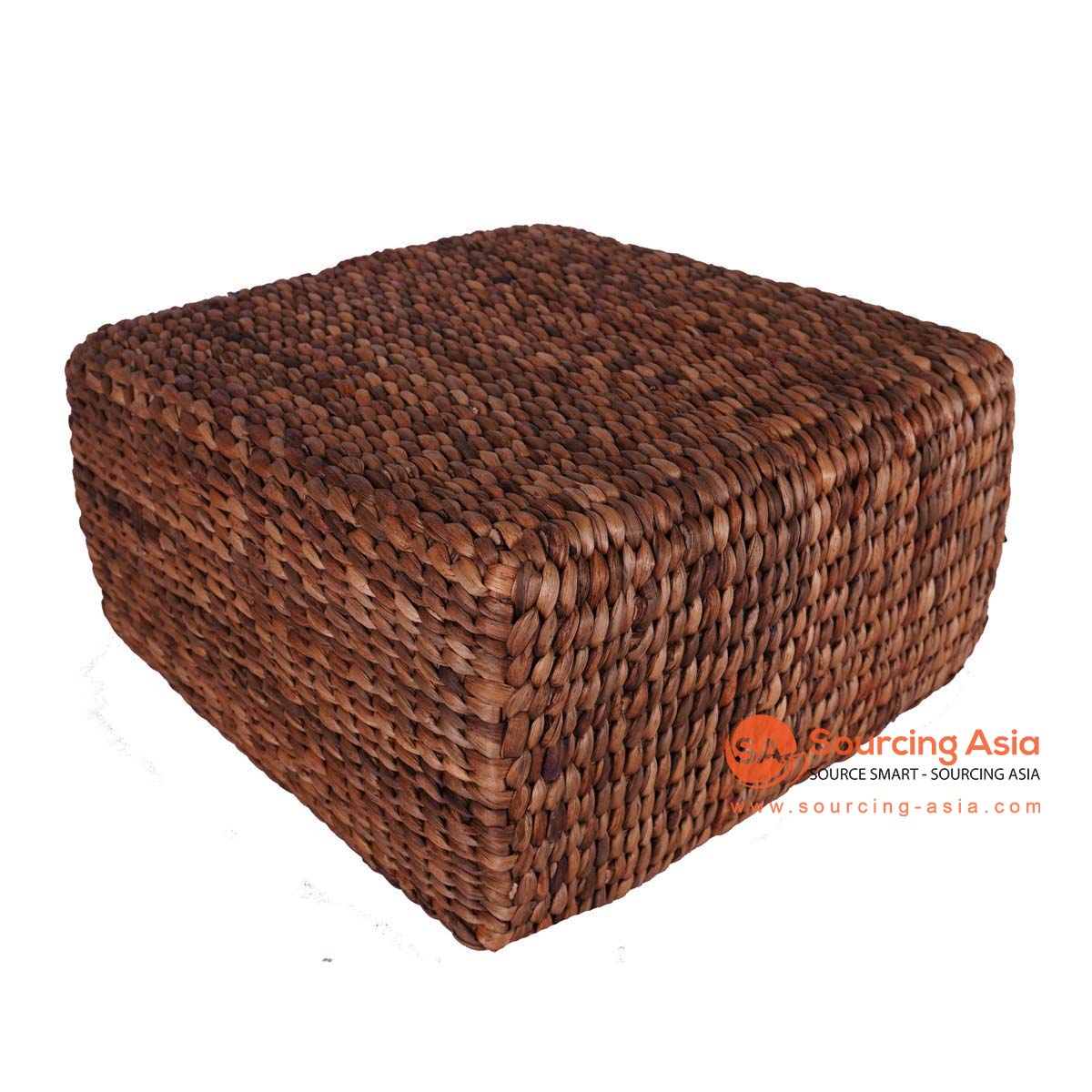 HBSC601 NATURAL WATER HYACINTH SQUARE FOOT POUFFE