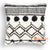 HIP015 BLACK AND WHITE PATTERNED FABRIC SCREEN PRINTED SQUARE CUSHION (PRICE WITHOUT INNER)