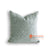 HIP023-1 GREY TUMANGGAL FABRIC HAND-STITCHED SQUARE CUSHION WITH EMBROIDERY (PRICE WITHOUT INNER)