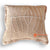 HIP029 TOBACCO TUMANGGAL FABRIC HAND-STITCHED SQUARE CUSHION WITH FRINGE (PRICE WITHOUT INNER)