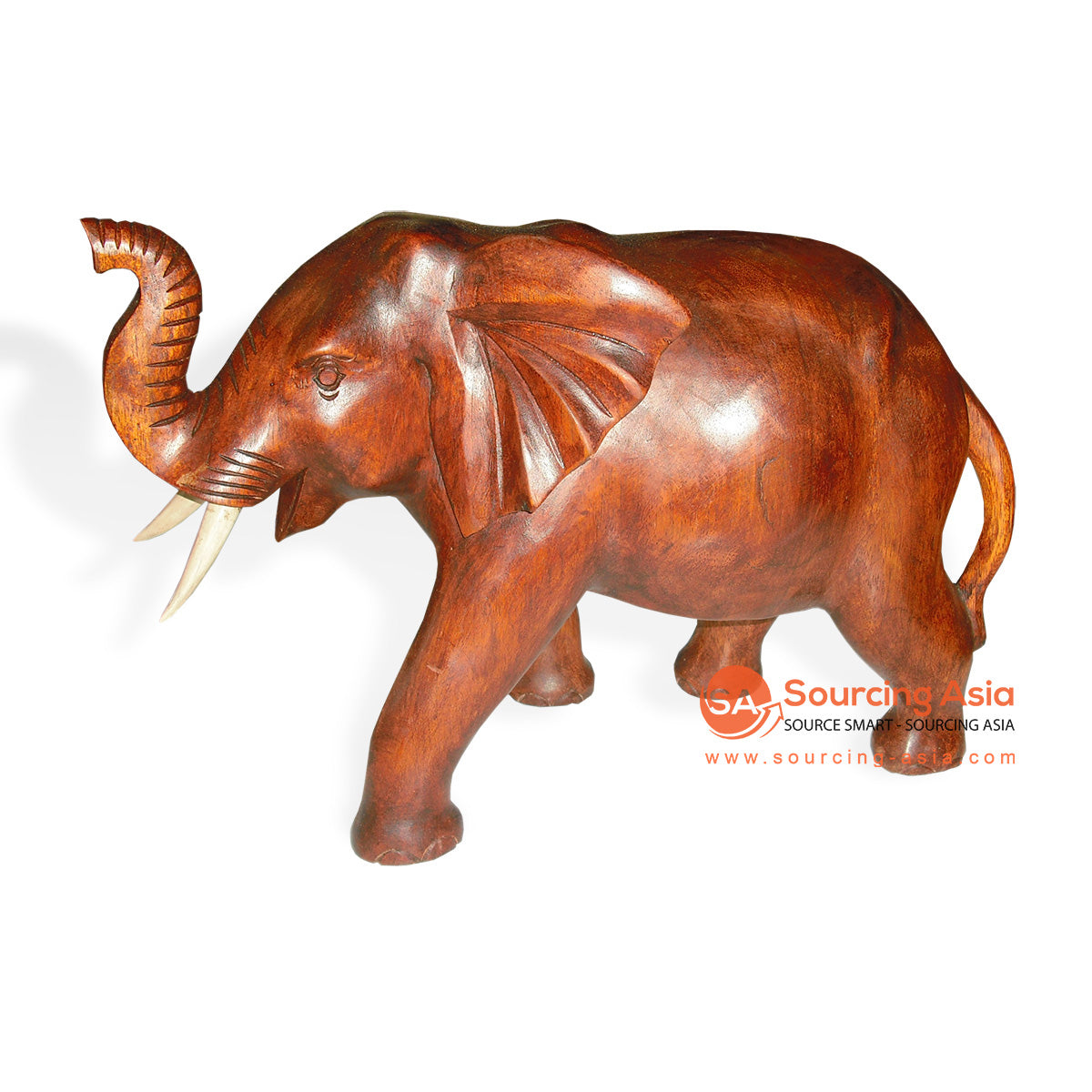 ICP04 BR BROWN WOODEN ELEPHANT STATUE