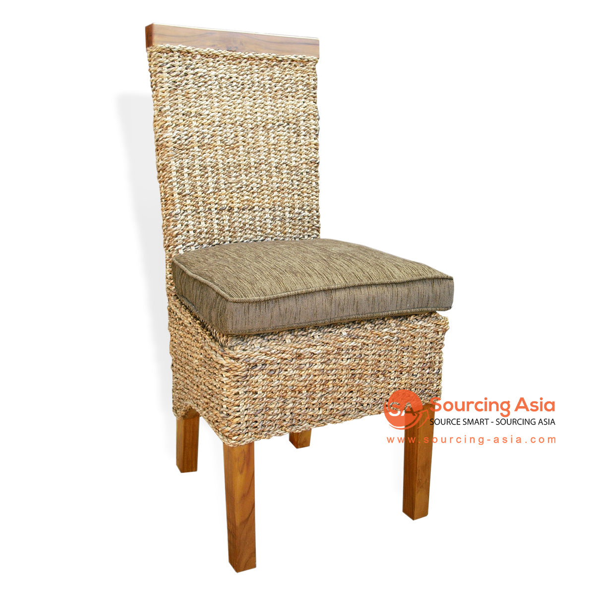 IMAL120 BANANA FIBER DINING CHAIR WITH WOODEN TOP