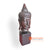 ISUL101-2 DARK BROWN WOODEN THAI BUDDHA HEAD ON STAND DECORATION