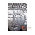 ISUL153-120SBT SILVER WOODEN BUDDHA HEAD PANEL