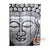 ISUL153-80SBT SILVER WOODEN BUDDHA HEAD PANEL