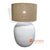 JNP198-1 WHITE GRC TABLE LAMP WITH BROWN LAMP SHADE