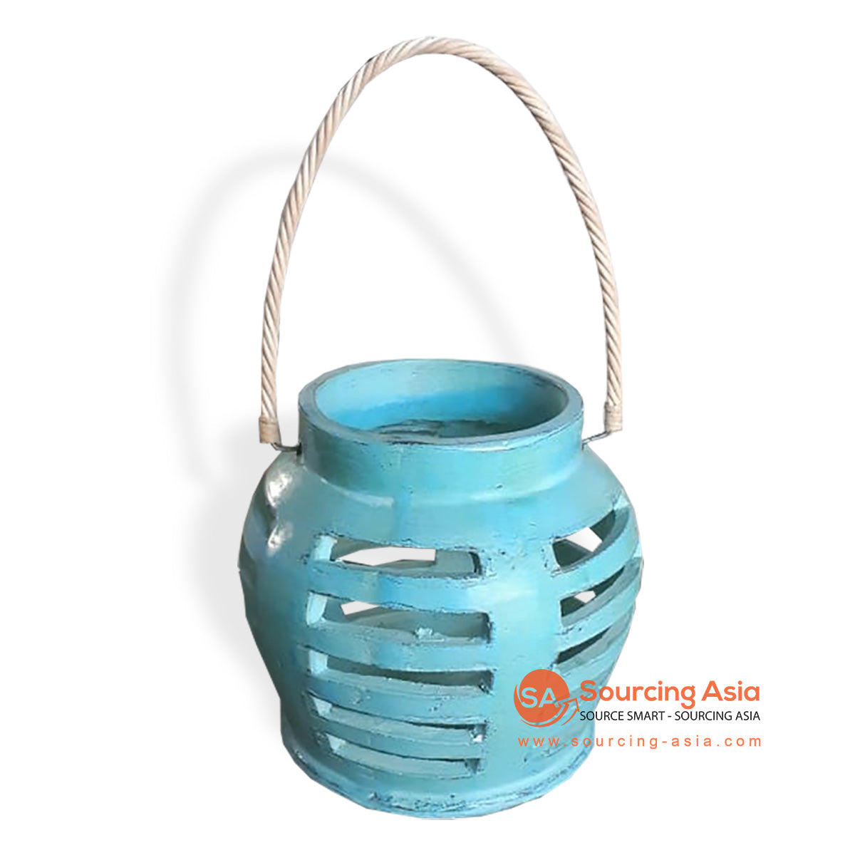 JNP238-KY01 TURQUOISE KY01 TERRACOTTA HANGING CANDLE HOLDER