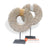 KNT003-2 NATURAL SHELL DISC ON STAND DECORATION