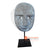 KNT004 LARGE ANTIQUE STONE TRIBAL MASK ON STAND DECORATION