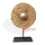 KNT036 ANTIQUE BRASS GONG ON STAND DECORATION