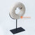 KNTC027 WHITE STONE DISC ON STAND DECORATION