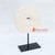 KNTC036 WHITE STONE DISC ON STAND DECORATION