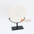 KNTC039 WHITE STONE DISC ON STAND DECORATION