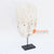 KNTC041 BLEACHED WOODEN MANYUN MASK ON STAND DECORATION