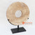 KNTC044 WHITE STONE DISC ON STAND DECORATION