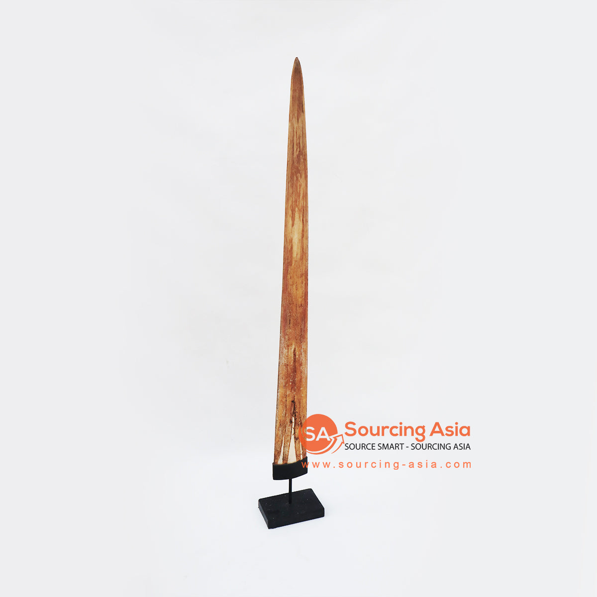 KNTC068 NATURAL MARLIN TOOTH BONE ON STAND DECORATION