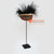 KNTC108 SHELL AND BLACK FEATHER COMBINATION PAPUA WEDDING CEREMONIAL HEADDRESS ON STAND DECORATION