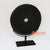 KNTC115 BLACK STONE ROUND DISC ON STAND DECORATION