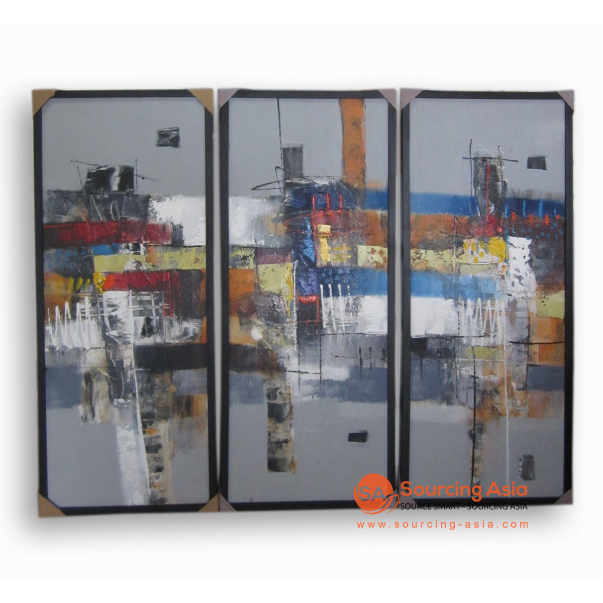 KRS476 CONTEMPORARY PAINTING IN THREE PANELS