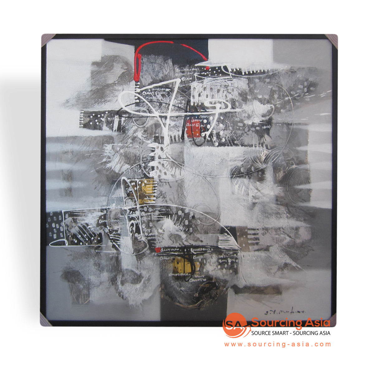 KRS507-1 MONOCHROME ABSTRACT PAINTING