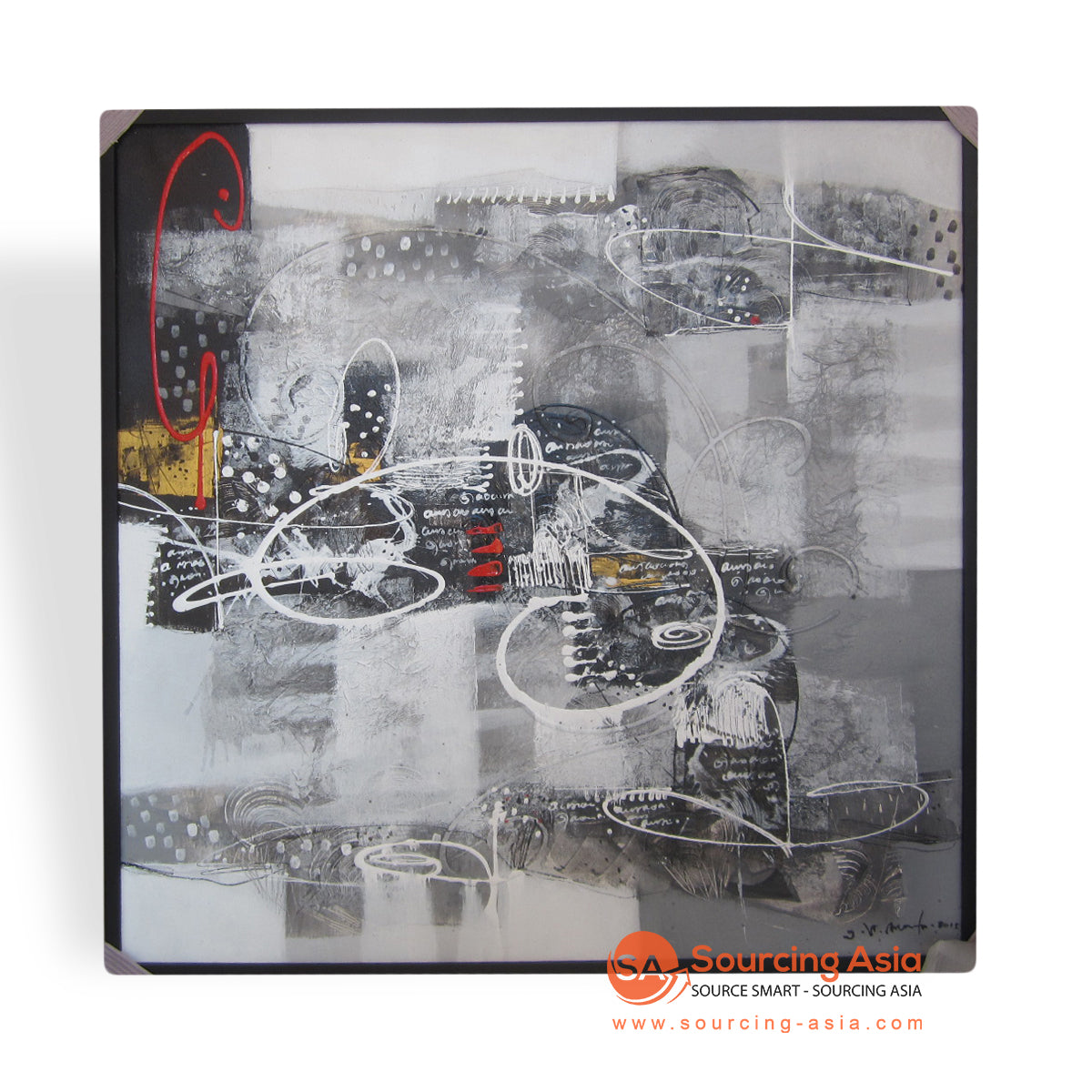 KRS507 MONOCHROME ABSTRACT PAINTING