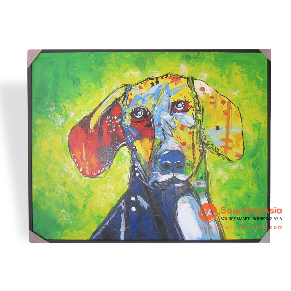 KRS535 ABSTRACT DOG PAINTING