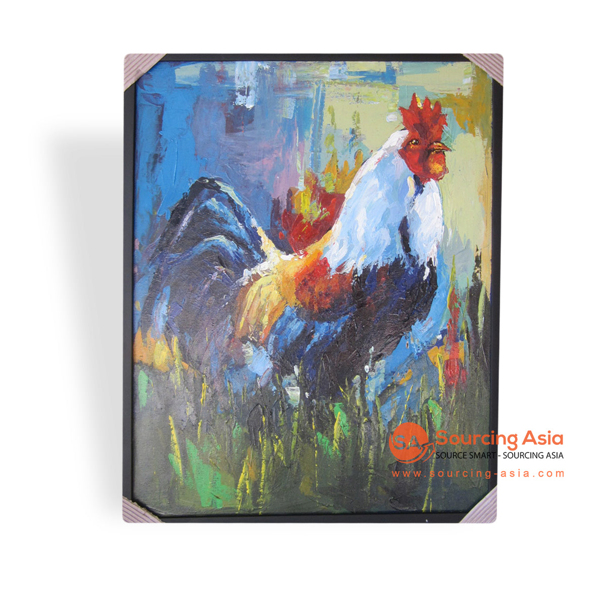 KRS536 MORNING ROOSTER PAINTING