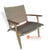 KUSJ044 NATURAL TEAK WOOD AND SEAGRASS ARMED DESMOND LAZY CHAIR