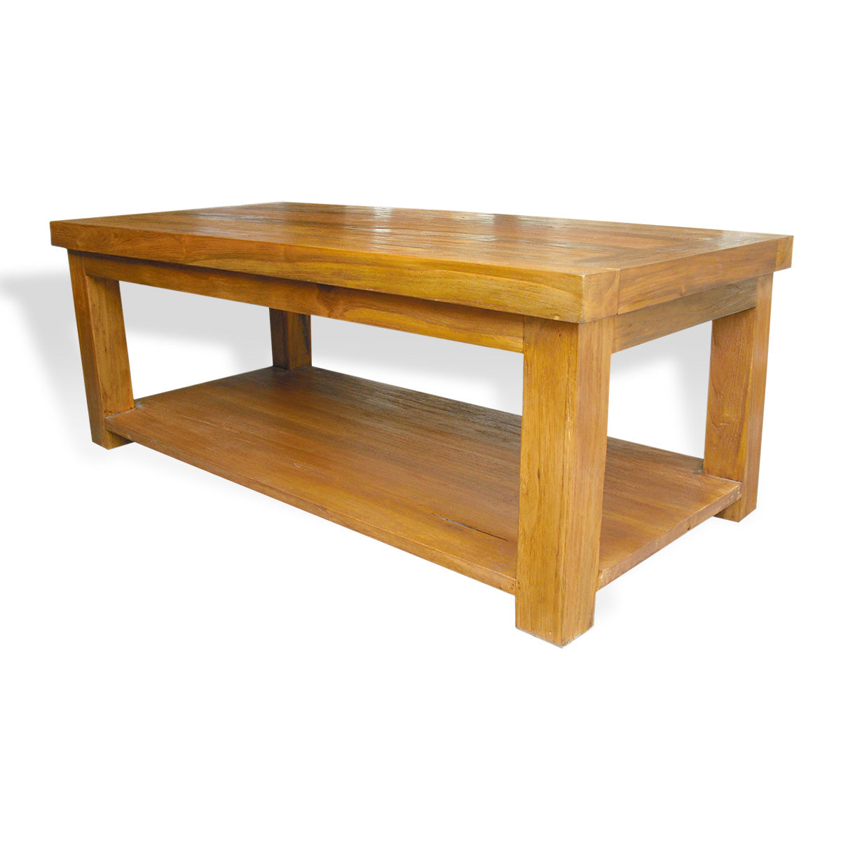 KYT-SPSB002 NATURAL RECYCLED TEAK WOOD COFFEE TABLE WITH SHELF