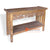 LAC018 NATURAL RECYCLED TEAK WOOD ONE SHELF CARVED CONSOLE
