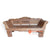 LAC063 NATURAL TEAK WOOD MADURA STYLE CARVED SOFA (PRICE WITHOUT CUSHION)