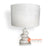 LB-ADS001 WHITE STONE LAMP WITH GUNNY SACK LAMP SHADE