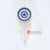 LINDC008 BLUE AND WHITE FEATHERED MACRAME DREAM CATCHER