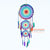 LINDC052-1 COLORFUL FEATHERED MACRAME DREAM CATCHER