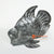 LISC002 HAND PAINTED BLACK METAL FISH DECORATION