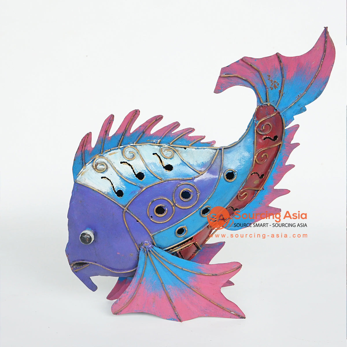MHRC014 HAND PAINTED METAL FISH DECORATION - Sourcing Asia