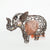 LISC049 HAND PAINTED METAL ELEPHANT DECORATION