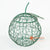 LISC050 HAND PAINTED GREEN METAL APPLE DECORATION