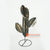 LISC060 HAND PAINTED BLACK GOLD METAL CACTUS DECORATION WITH STAND